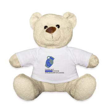 PLEASE WAIT Apfelwein is Loading... - Teddy - Weiß - Vorne