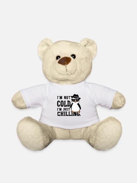 MIR IST NICHT KALT, ICH CHILLE NUR. PINGUIN - Teddy - Weiß