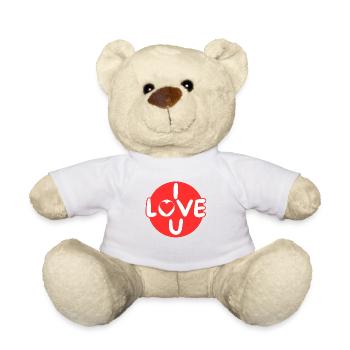 déclaration d'amour pour couple - Nounours - blanc - Devant