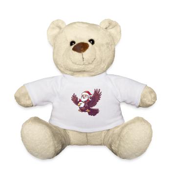 Aigle Père Noël dessin animé - Nounours - blanc - Devant