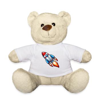 rocket - Teddy Bear - white - Front
