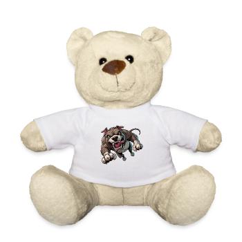 Pitbull-Angriffe - Teddy - Weiß - Vorne