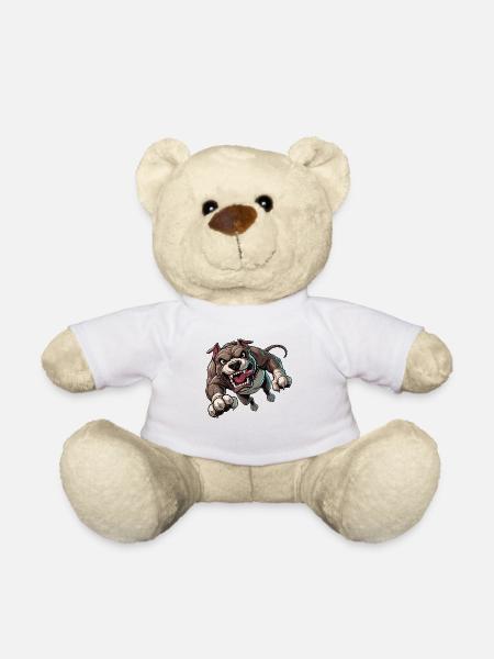 Pitbull-Angriffe - Teddy - Weiß