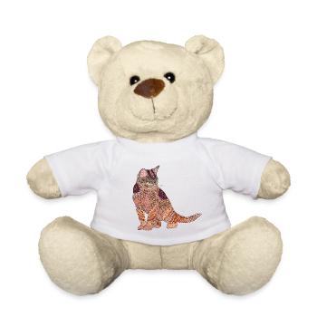 Katze Mandala - Teddy - Weiß - Vorne