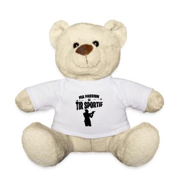 Ma passion le tir sportif cadeau tireur sportif - Nounours - blanc - Devant