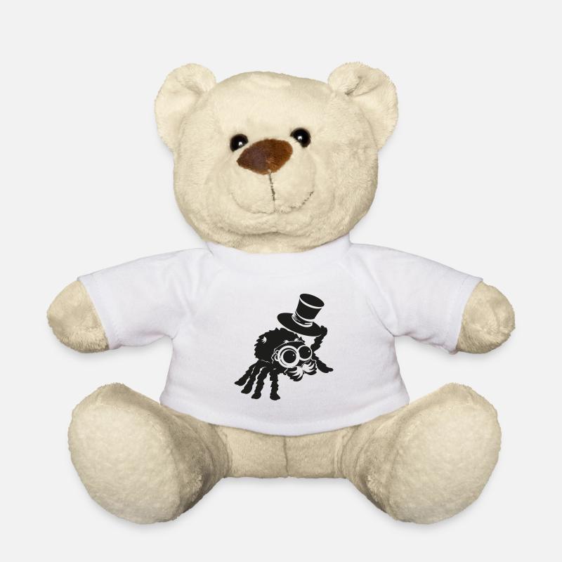 Gentleman Spinne mit Hut höflicher Herr - Teddy - Weiß