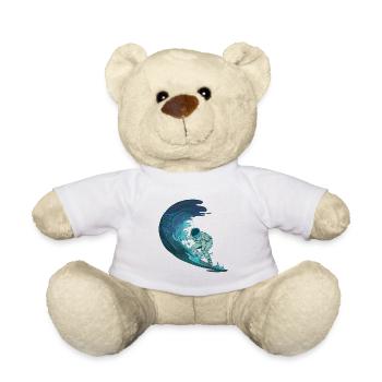 ASTRONAUTE SPACE SURFER SURF SURF MOTIF - Nounours - blanc - Devant