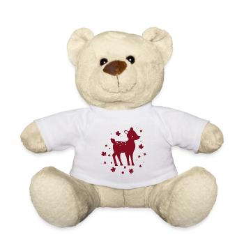 Faon - Animal de zoo - Amoureux des animaux - Conservation de la nature - Nounours - blanc - Devant