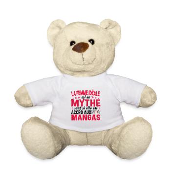 Manga Anime Japon Japonais Otaku Weeb Merch Humour - Nounours - blanc - Devant