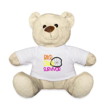 Bike Crash Survivor Humor Mountain Biking Funny - Teddy Bear - white - Front