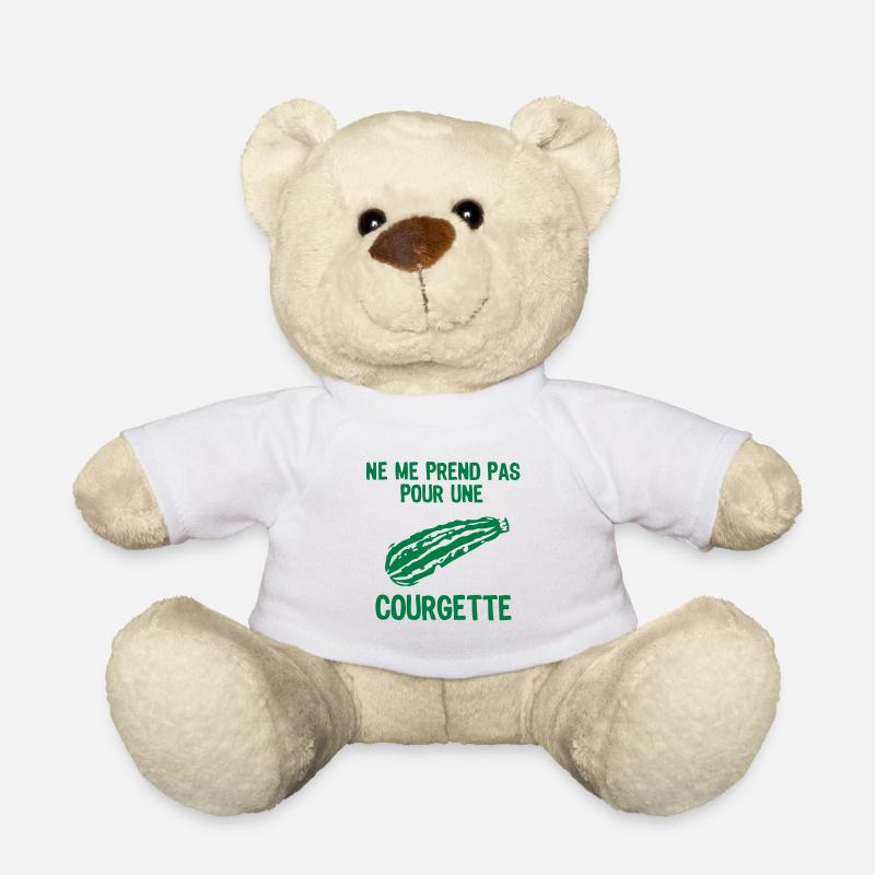 ne me prend pas pour courgette 1 - Nounours - blanc