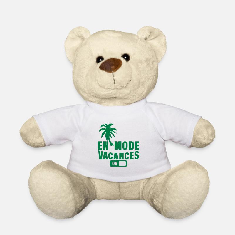 en mode vacance palmier on - Nounours - blanc