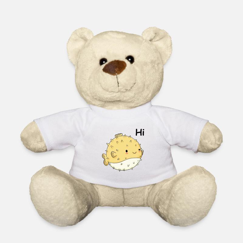 Happy Puffer Fish - Teddy - Weiß
