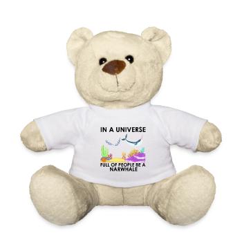 Narwhale Einhornwal Wal Wale Meer Ozean Biologie - Teddy - Weiß - Vorne