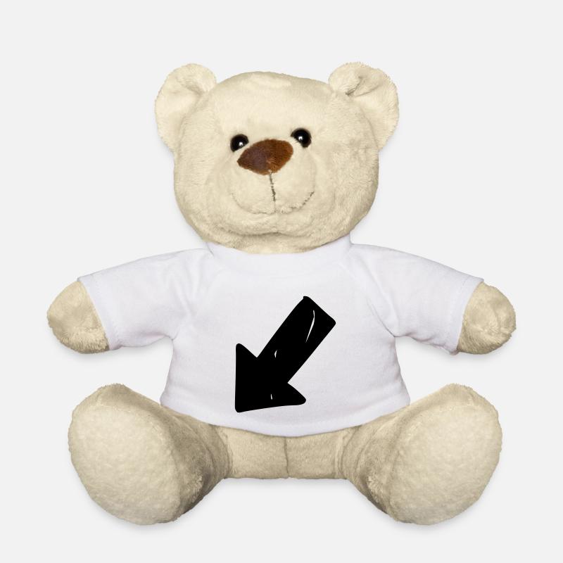 Arrow drawing sketch black - Teddy Bear - white