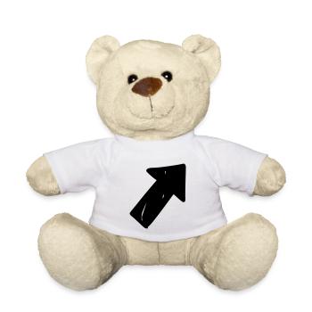 Arrow drawing sketch black - Teddy Bear - white - Front