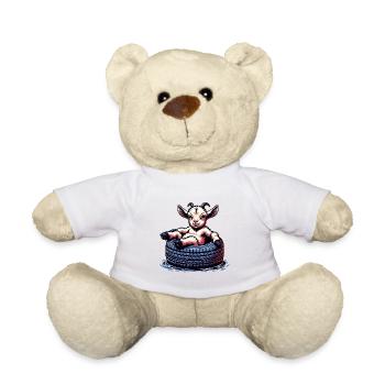 Lustige Ziege Tierliebhaber Bauernhof Design - Teddy - Weiß - Vorne