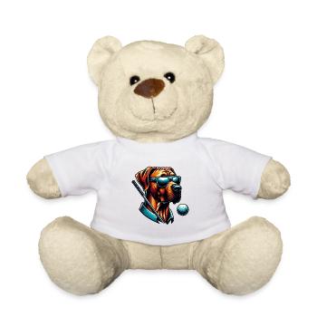 Rhodesian Ridgeback Golfer Golf Course Dogs - Teddy Bear - white - Front