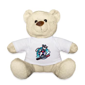 Goat Snowboard Winter Adventure - Teddy Bear - white - Front