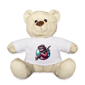 Cooler Wander Faultier Natur Design - Teddy - Weiß - Vorne