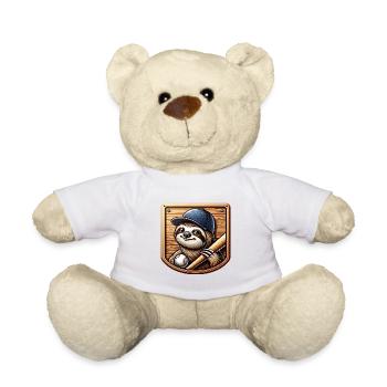 Coole Faultier Pitcher Sport Baseball Design - Teddy - Weiß - Vorne