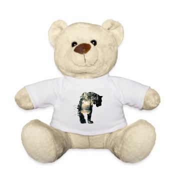 Jungle de tigres sauvages - Nounours - blanc - Devant