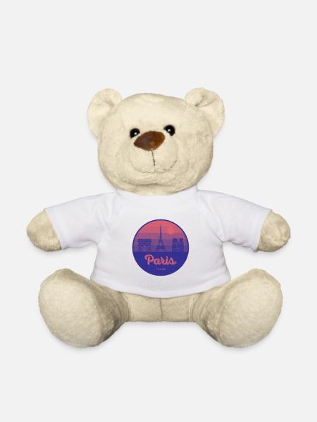 Paris, ville de l’amour – Tour Eiffel Design - Nounours - blanc