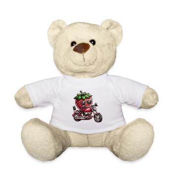 Motorrad Gurken Abenteuer Freiheit - Teddy - Weiß - Vorne