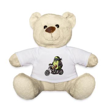 Motorrad Gurken Abenteuer Freiheit - Teddy - Weiß - Vorne