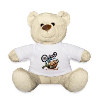 EnduroTurtle Motorcycle Adventure - Teddy Bear - white - Front