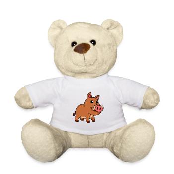 Sanglier Comic Animal - Nounours - blanc - Devant