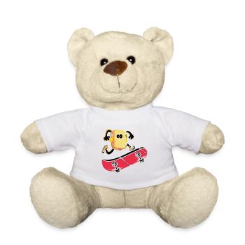 Sandwich Skateboard Skateboard skateboard skateboard - Nounours - blanc - Devant