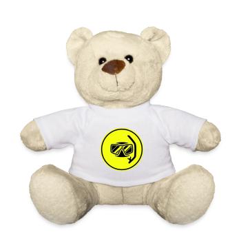 Icône du cercle des lunettes de plongée - Nounours - blanc - Devant