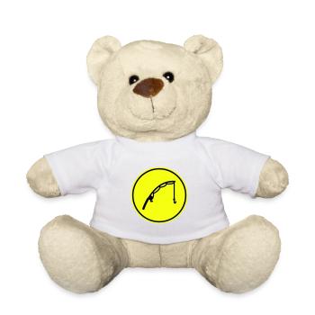 Fishing rod fishing icon - Teddy Bear - white - Front