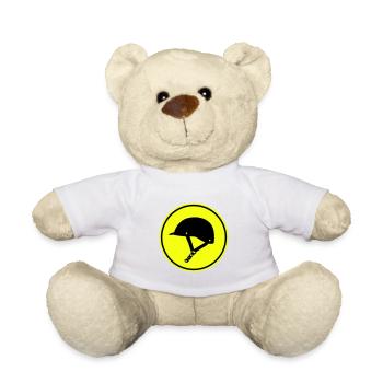 Icône du chapeau équestre - Nounours - blanc - Devant