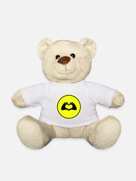 Hände Herz Symbol - Teddy - Weiß