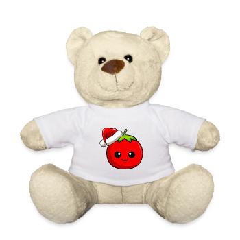 Noël de Noël de Noël de la tomate - Nounours - blanc - Devant