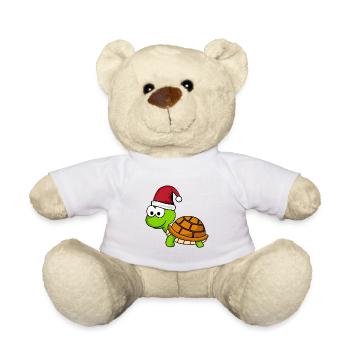 Tortue Bande Dessinée Noël - Nounours - blanc - Devant