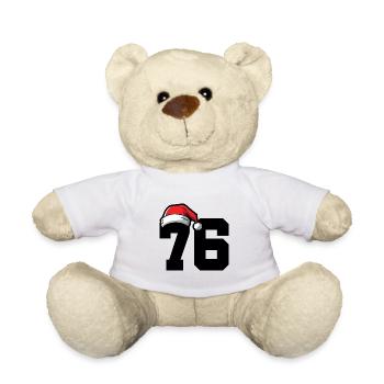 76 Number Christmas - Teddy Bear - white - Front