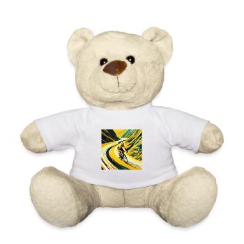 Peak Pursuit: Yellow Jersey's Flight - Teddy Bear - white - Front