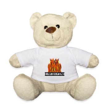 I am on fire / I am on fire - Teddy Bear - white - Front