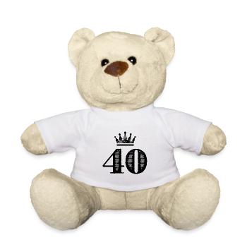 40 Couronne de numéros - Nounours - blanc - Devant