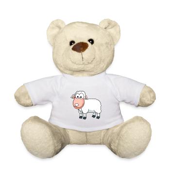Sheep Comic Animal - Teddy Bear - white - Front