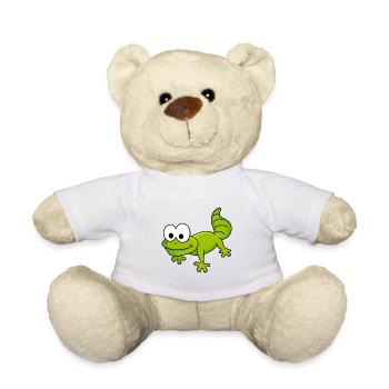 Gecko Comic Animal - Teddy Bear - white - Front