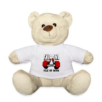 Isle of Man Flagge Triskele Flag of Isle of Man - Teddy Bear - white - Front