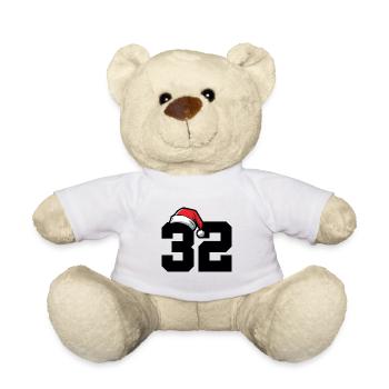 32 Number Christmas - Teddy Bear - white - Front