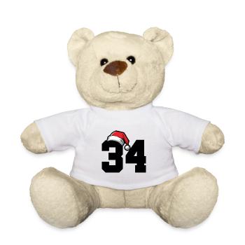 34 Numéro Noël - Nounours - blanc - Devant