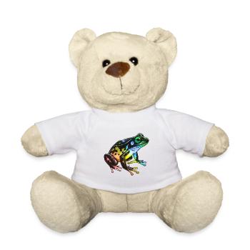 Frosch Kopf Bunt - Teddy - Weiß - Vorne