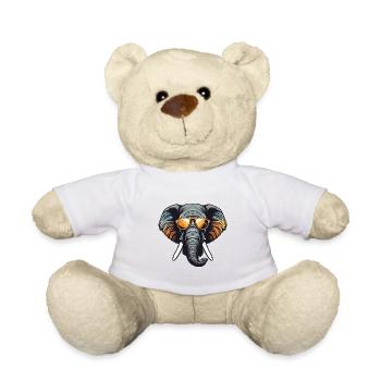 Portrait De Tête D’éléphant Cool - Nounours - blanc - Devant