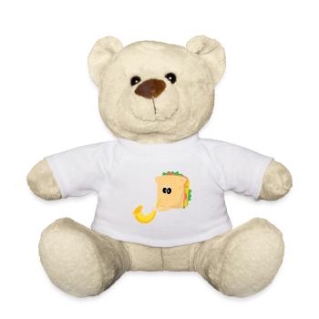 Saxophonist Saxophone Cheese Music Musicians - Teddy Bear - white - Front